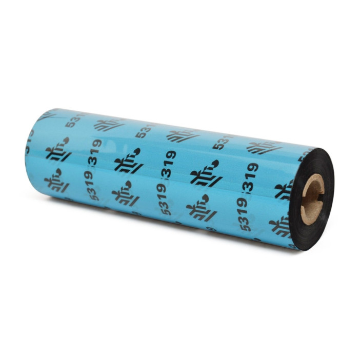Zebra 5319 cinta de cera, 4.3 "x 244 ', núcleo de 0.5"(12,7mm), 12 rollos por caja, precio por rollo