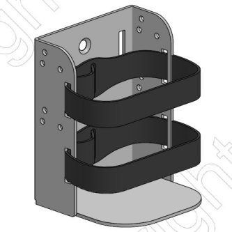 Soporte para botella de desinfectante, montaje en pared, negro