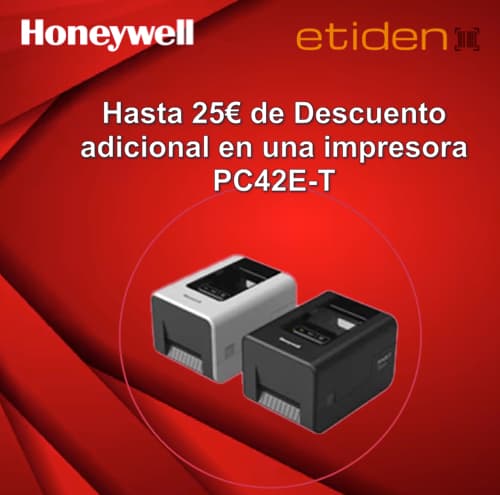 Consiga hasta 25€ de descuento adicional en una unidad demo de la impresora PC42E-T
