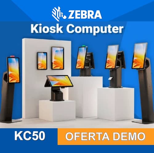 Descuento en la compra de equipos de demostración de hasta el 20 % en los nuevos Kioskos KC50 de Zebra